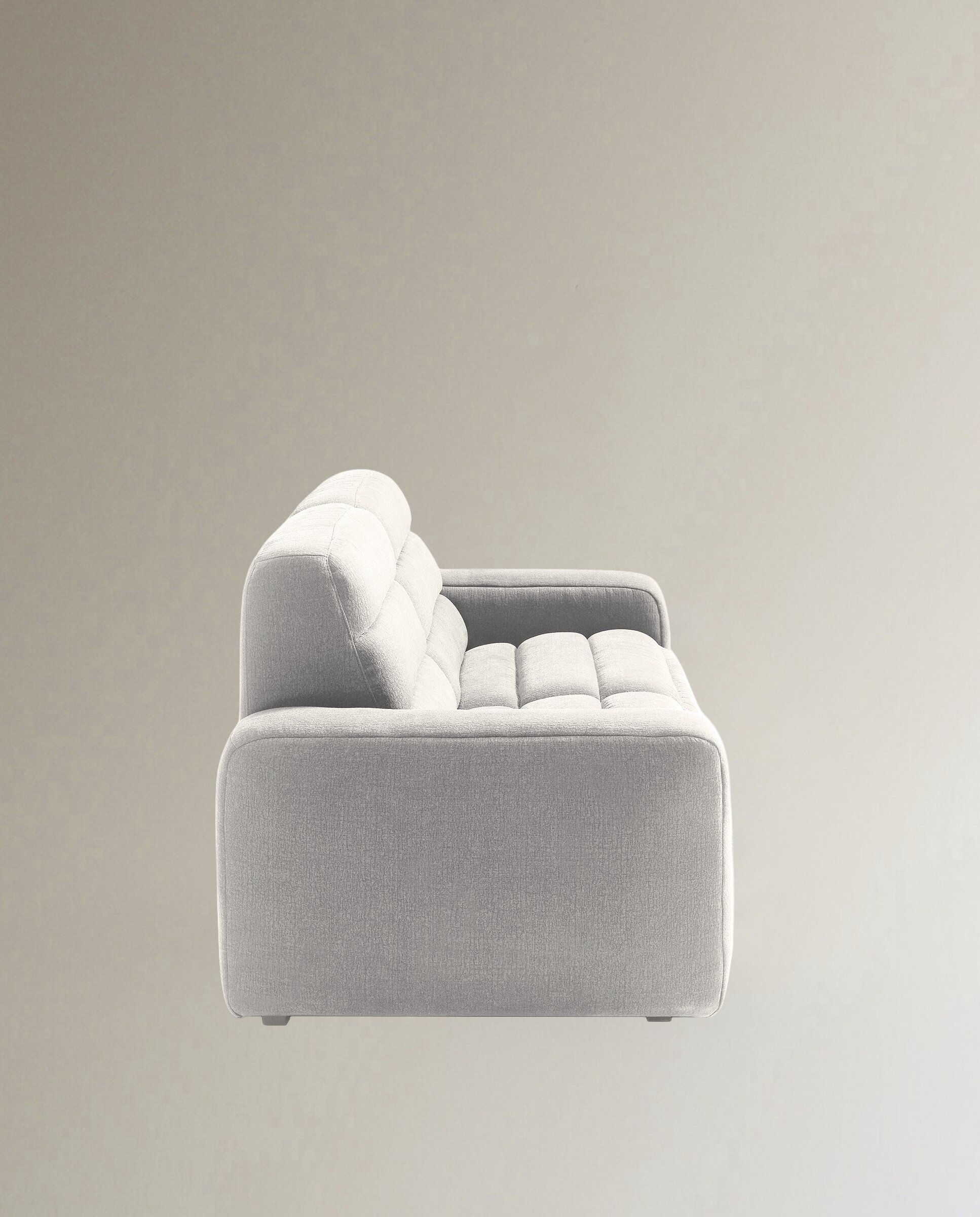 Sofá de 3 plazas con 2 asientos relax eléctricos Reno - Gris claro 222 cm Gris claro-3