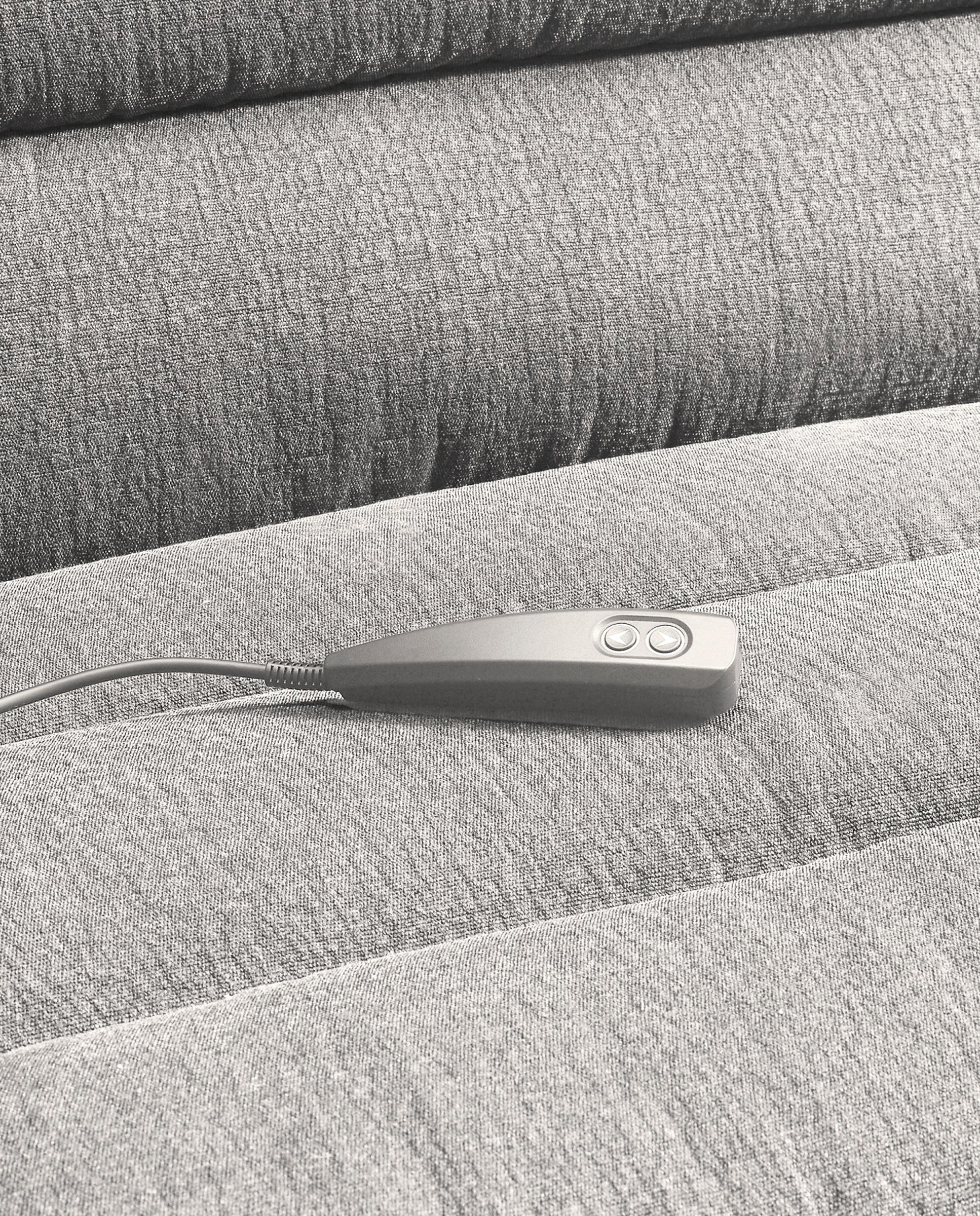 Sofá de 3 plazas con 2 asientos relax eléctricos Reno - Gris claro 222 cm Gris claro-13