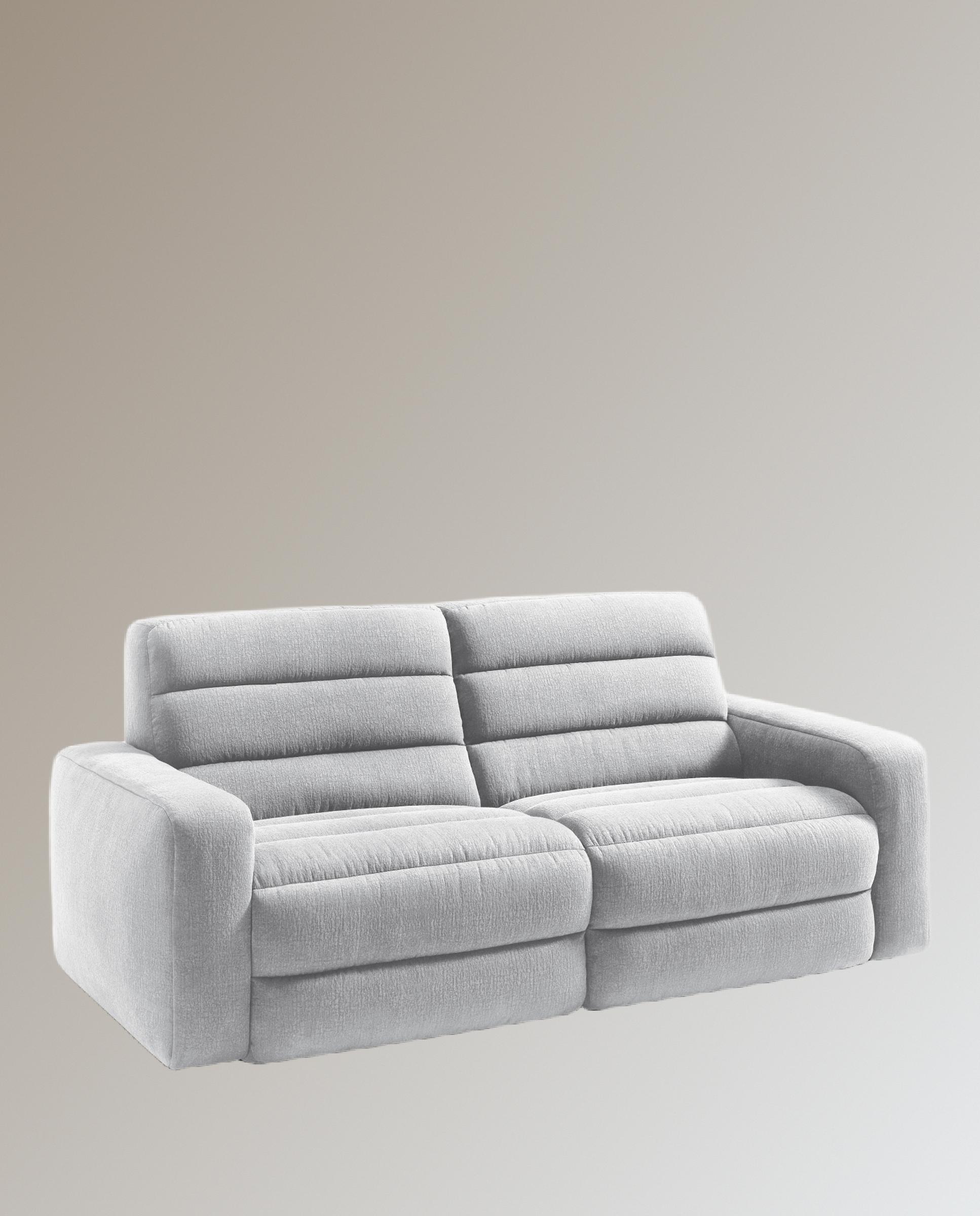 Sofá de 3 plazas con 2 asientos relax eléctricos Reno - Crudo 222 cm Crudo-2