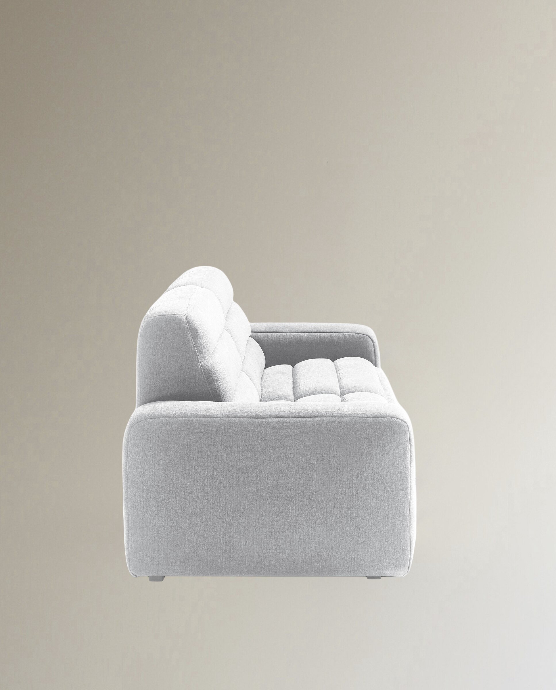 Sofá de 3 plazas con 2 asientos relax eléctricos Reno - Crudo 222 cm Crudo-3