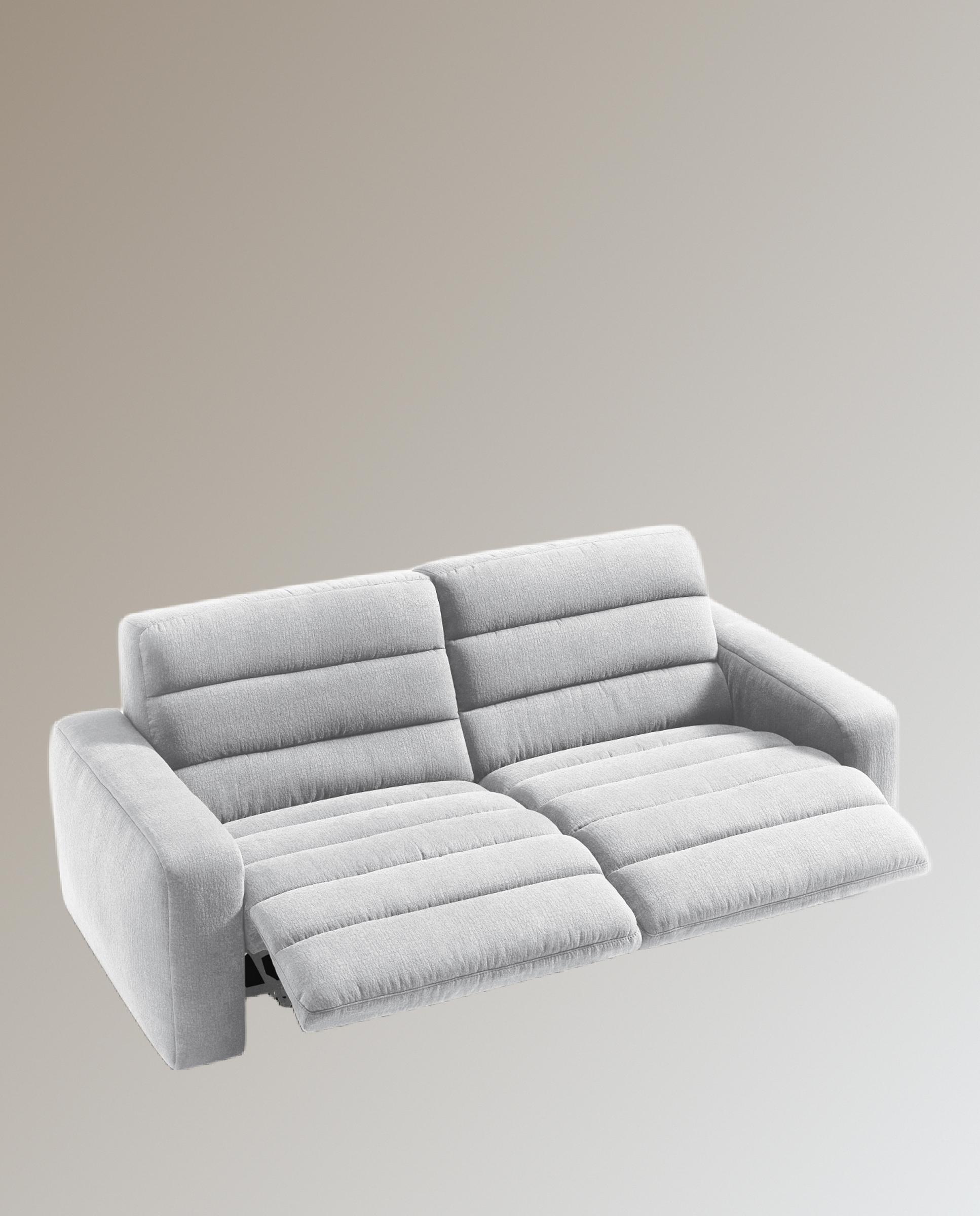 Sofá de 3 plazas con 2 asientos relax eléctricos Reno - Crudo 222 cm Crudo-8