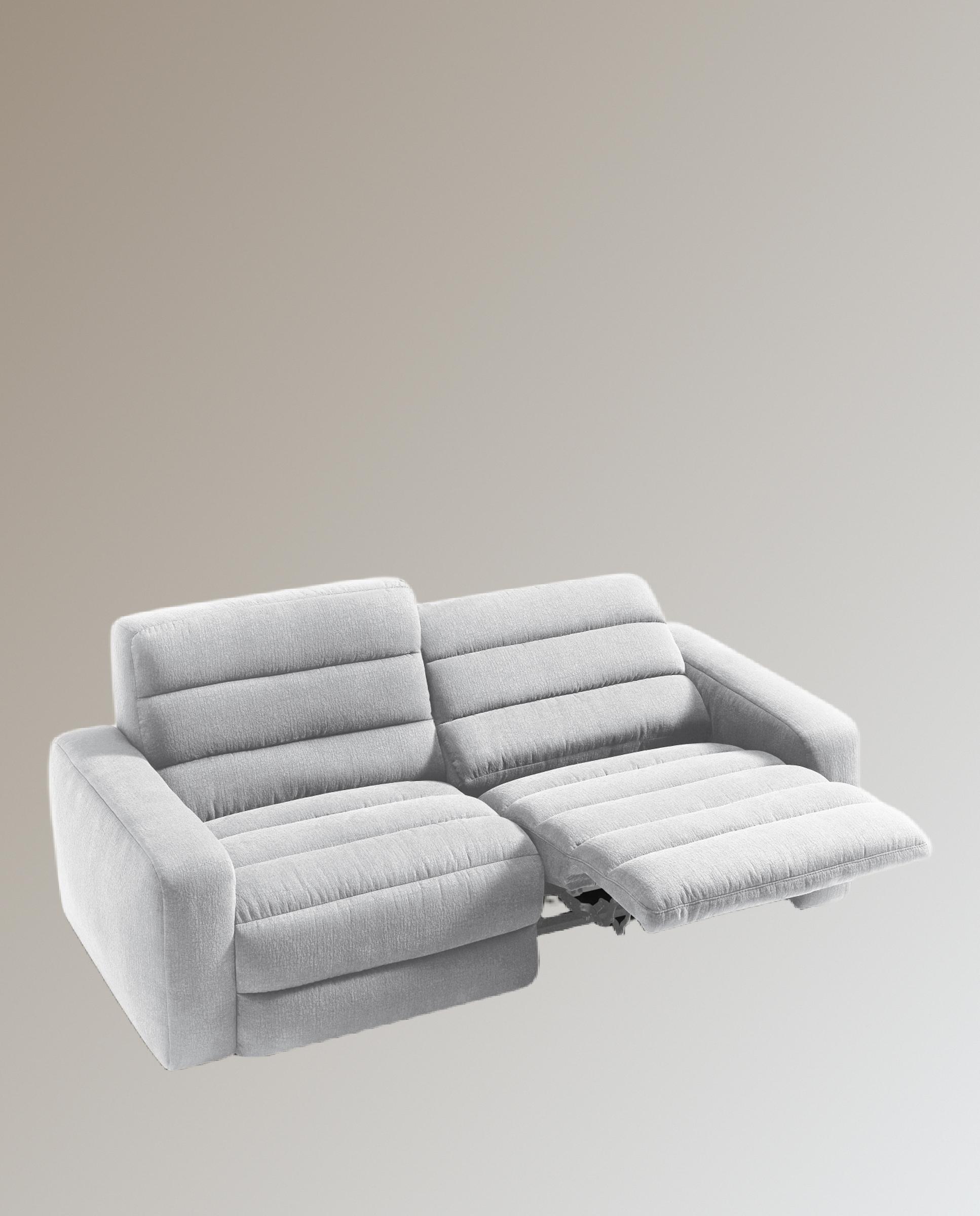 Sofá de 3 plazas con 2 asientos relax eléctricos Reno - Crudo 222 cm Crudo-11