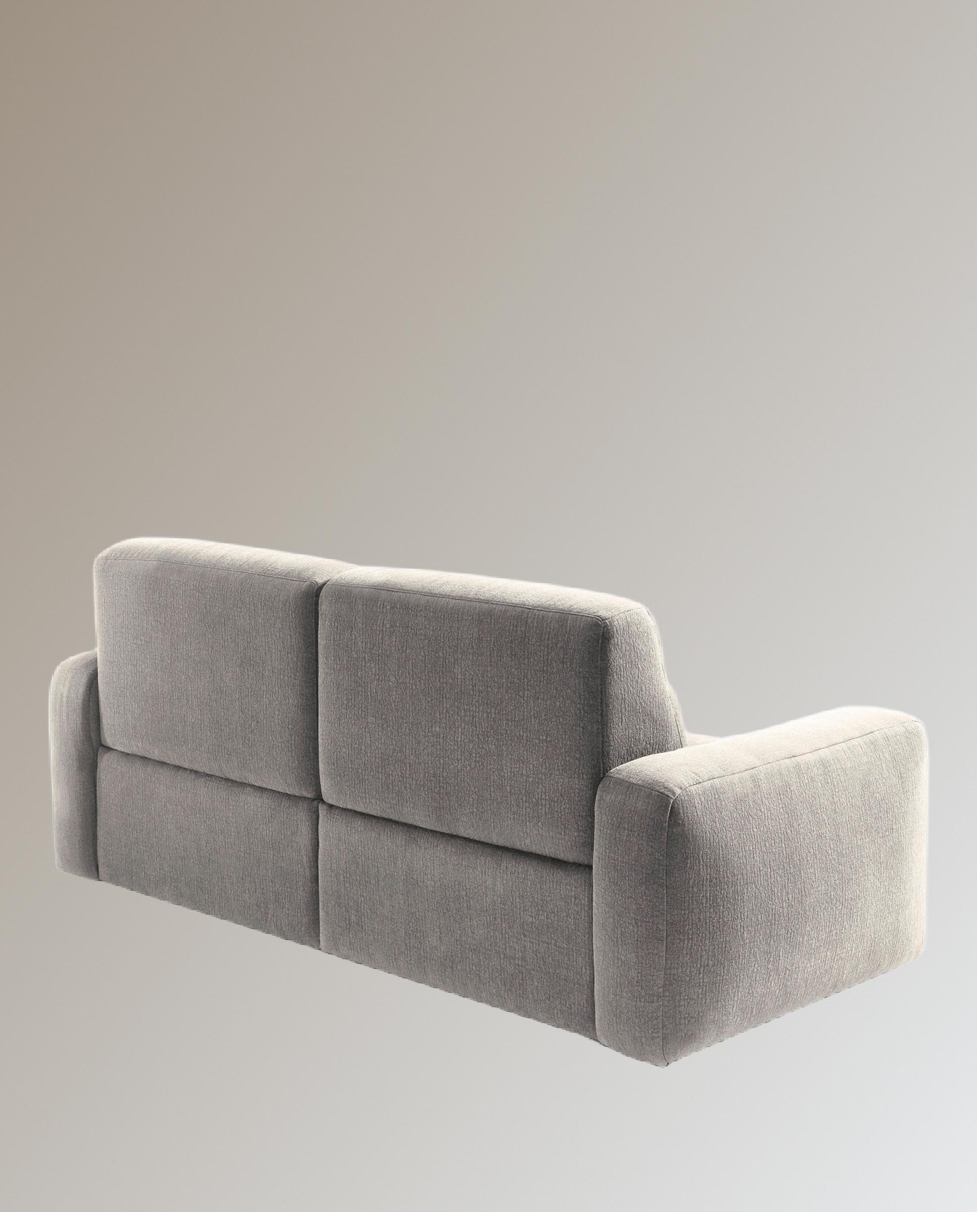 Sofá de 3 plazas con 2 asientos relax eléctricos Reno - Tostado 222 cm Tostado-12