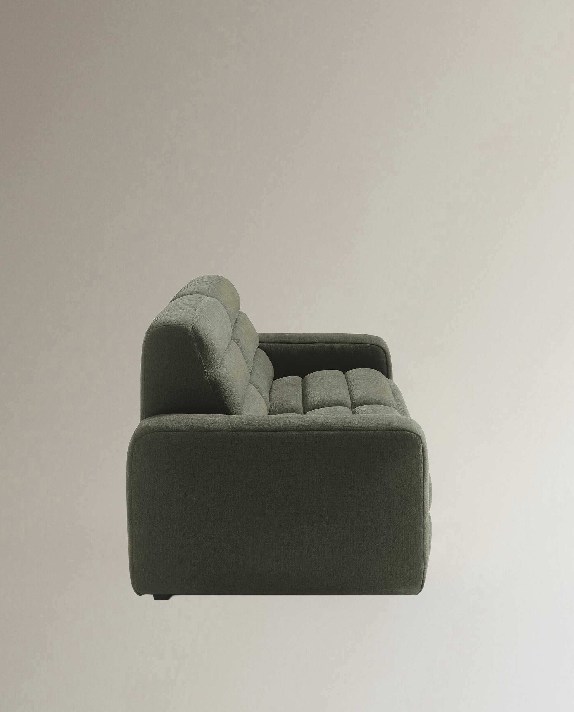 Sofá de 3 plazas con 2 asientos relax eléctricos Reno - Verde 222 cm Verde-3