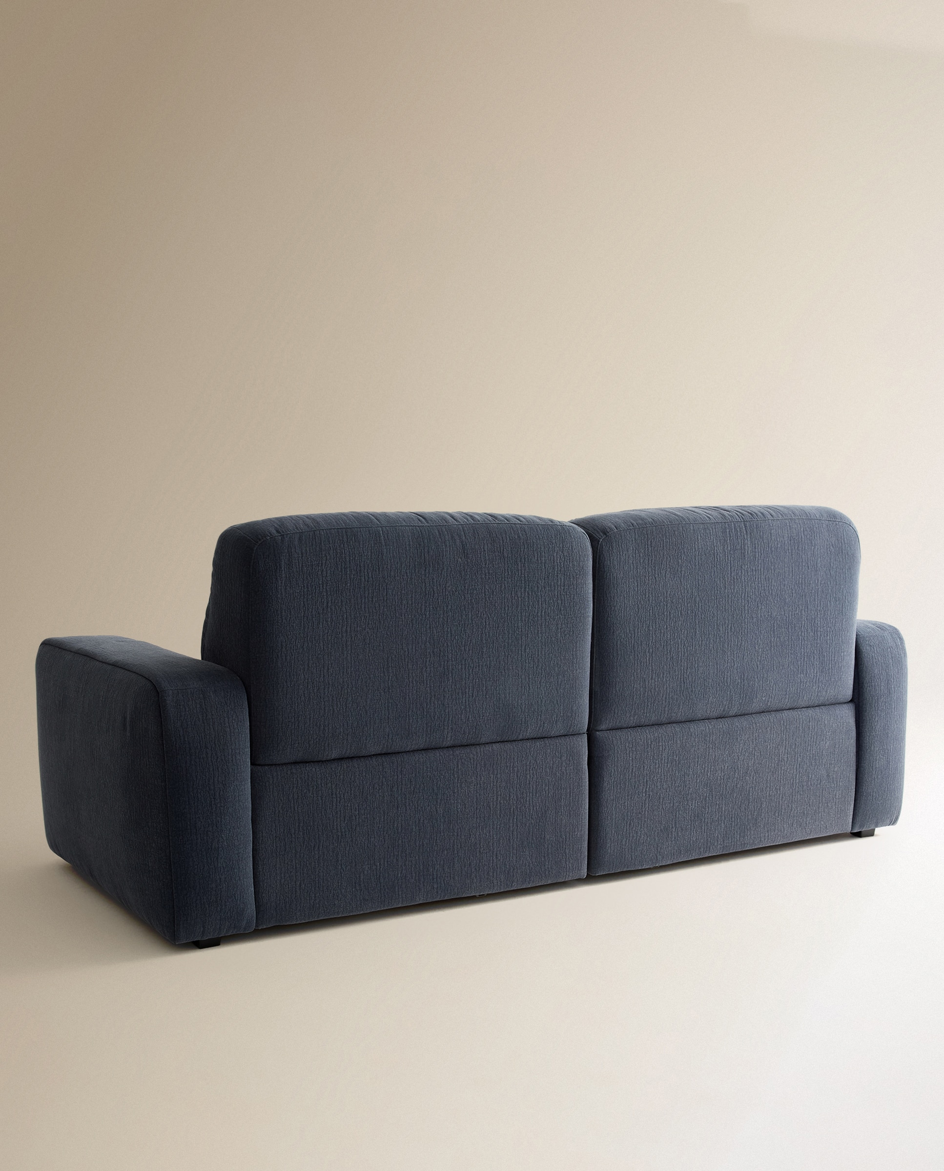 Sofá de 3 plazas con 2 asientos relax eléctricos Reno - Azul 202 cm Azul-10