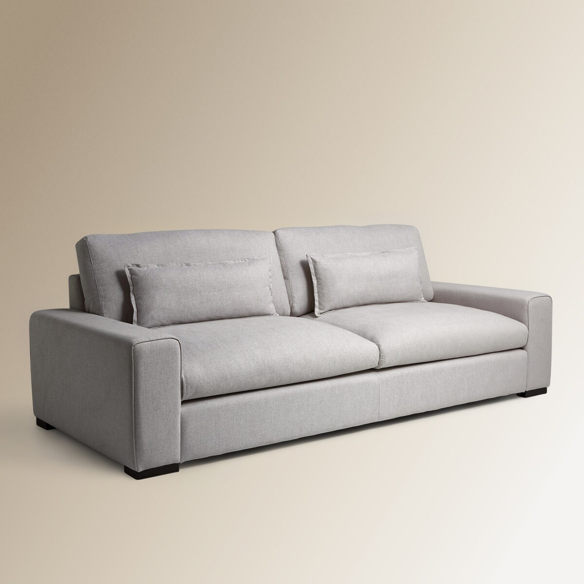 Sofá de 3,5 lugares de viscose e algodão Manhattan Pedra-2