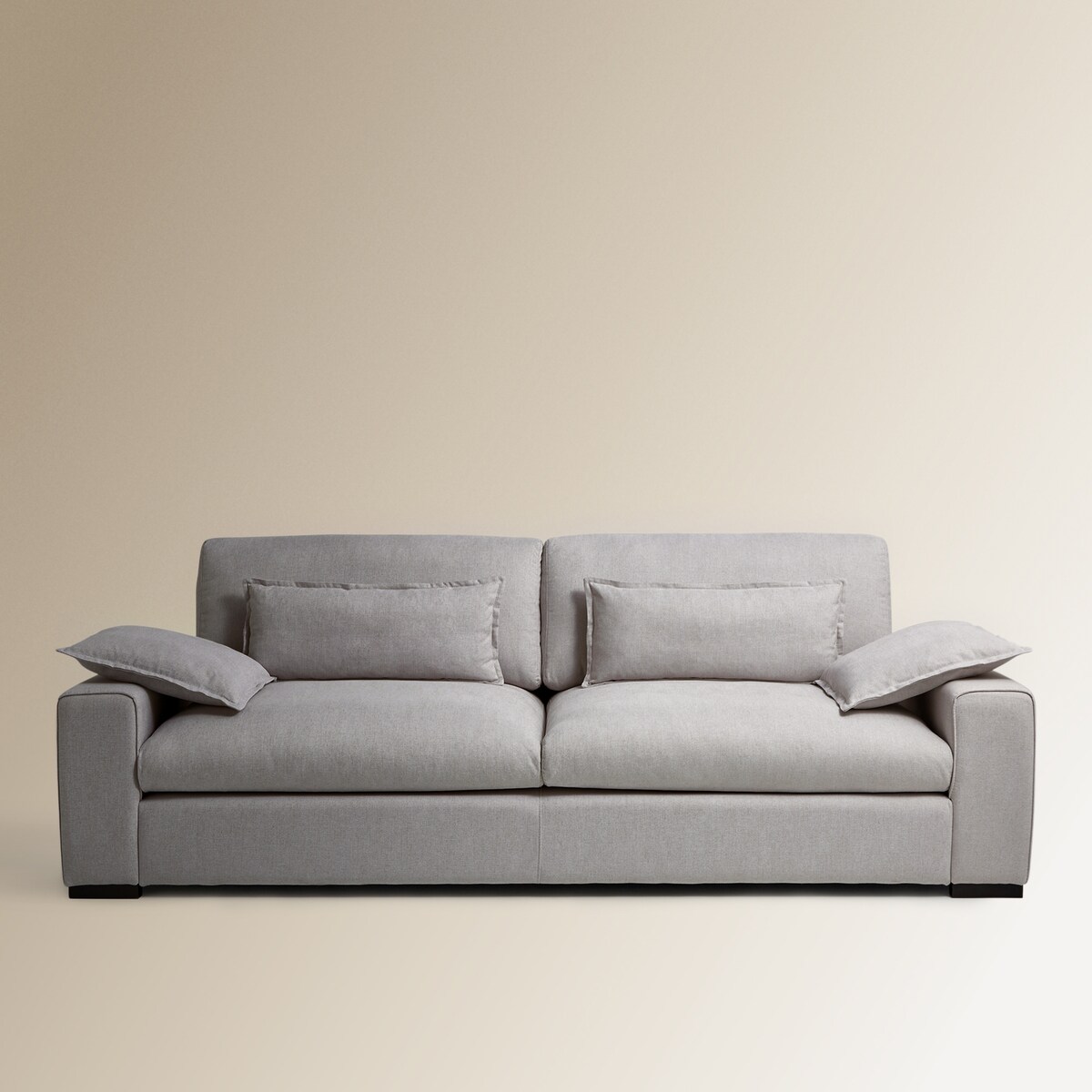 Sofá de 3,5 lugares de viscose e algodão Manhattan Pedra-3