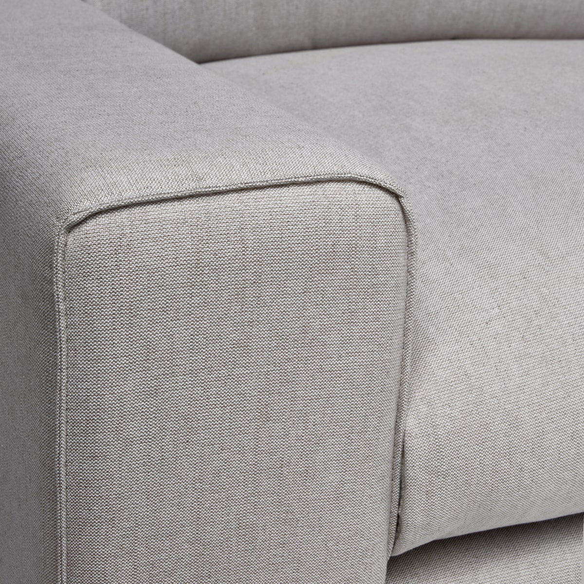 Sofá de 3,5 lugares de viscose e algodão Manhattan Pedra-6