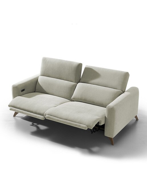 Sofá de 3 plazas con 2 asientos relax eléctricos Oporto El Corte Inglés - Crema 188 cm Crema-3