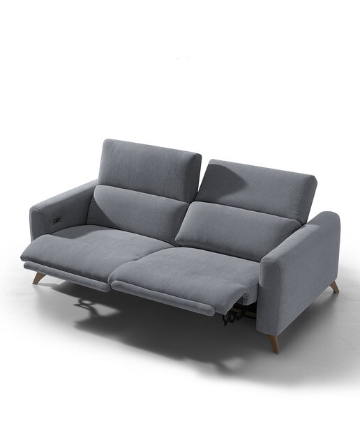Sofá de 3 plazas con 2 asientos relax eléctricos Oporto El Corte Inglés - Cerúleo 188 cm Cerúleo-3