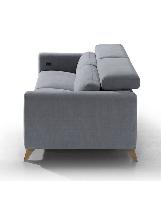 Sofá de 3 plazas con 2 asientos relax eléctricos Oporto El Corte Inglés - Cerúleo 188 cm Cerúleo-4