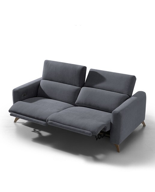 Sofá de 3 plazas con 2 asientos relax eléctricos Oporto El Corte Inglés - Gris marengo 188 cm Gris marengo-3