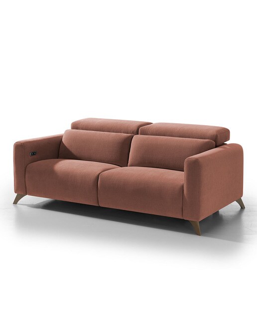 Sofá de 3 plazas con 2 asientos relax eléctricos Oporto El Corte Inglés - Coral 188 cm Coral-2