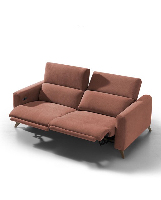 Sofá de 3 plazas con 2 asientos relax eléctricos Oporto El Corte Inglés - Coral 188 cm Coral-3