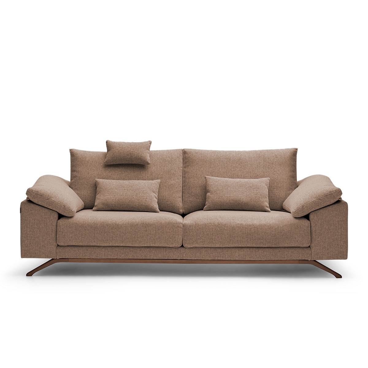 Sofá de 3 plazas Aneka El Corte Inglés - Marrón 234 cm Marrón-1