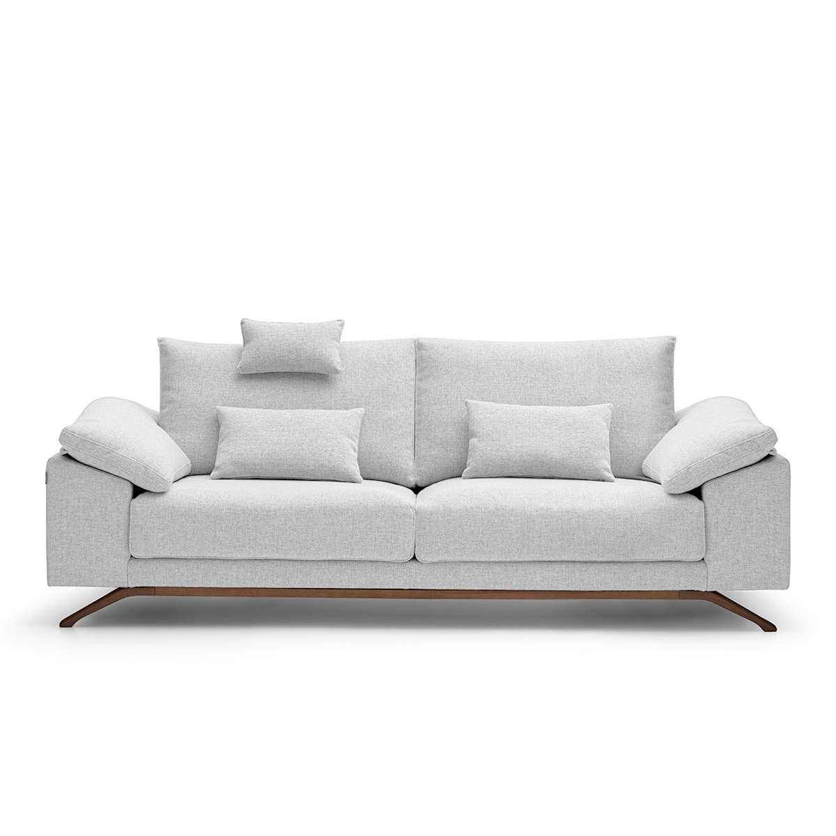 Sofá de 3 plazas mezcla algodón Aneka El Corte Inglés - Blanco 234 cm Blanco-1