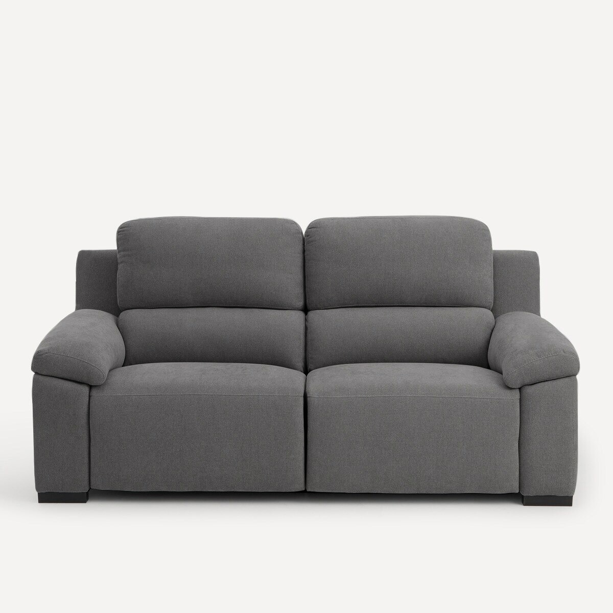 Sofá de 3 Lugares com 2 Assentos Relax Bolzano Storm - Cinzento Escuro-2