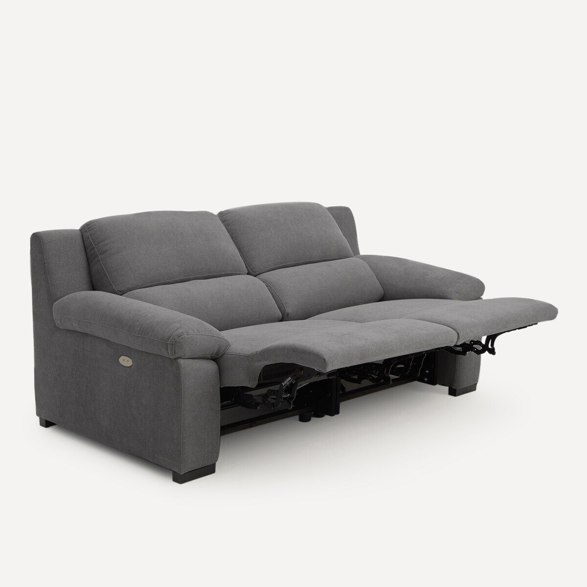 Sofá de 3 Lugares com 2 Assentos Relax Bolzano Storm - Cinzento Escuro-5