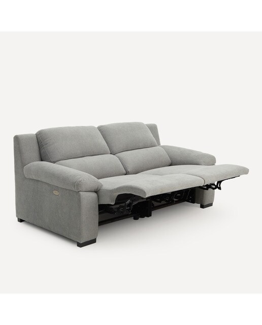 Sofá de 3 Lugares com 2 Assentos Relax Bolzano Storm - Cinzento Médio-5