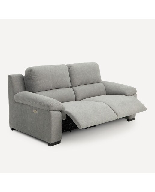 Sofá de 3 Lugares com 2 Assentos Relax Bolzano Storm - Cinzento Médio-6