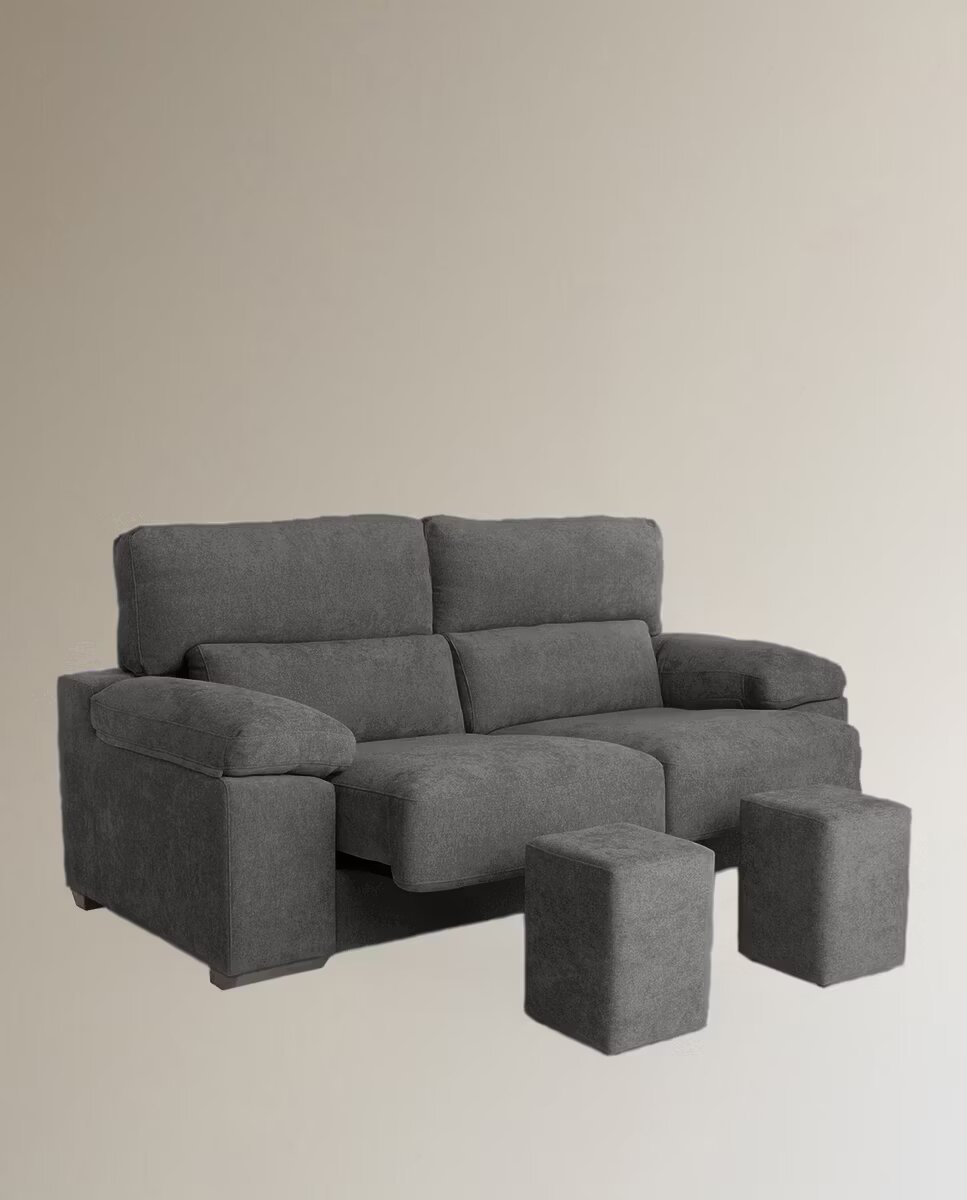 Sofá de 3 plazas con 2 asientos deslizantes Jerte El Corte Inglés - Storm/Gris oscuro Storm/Gris oscuro-6