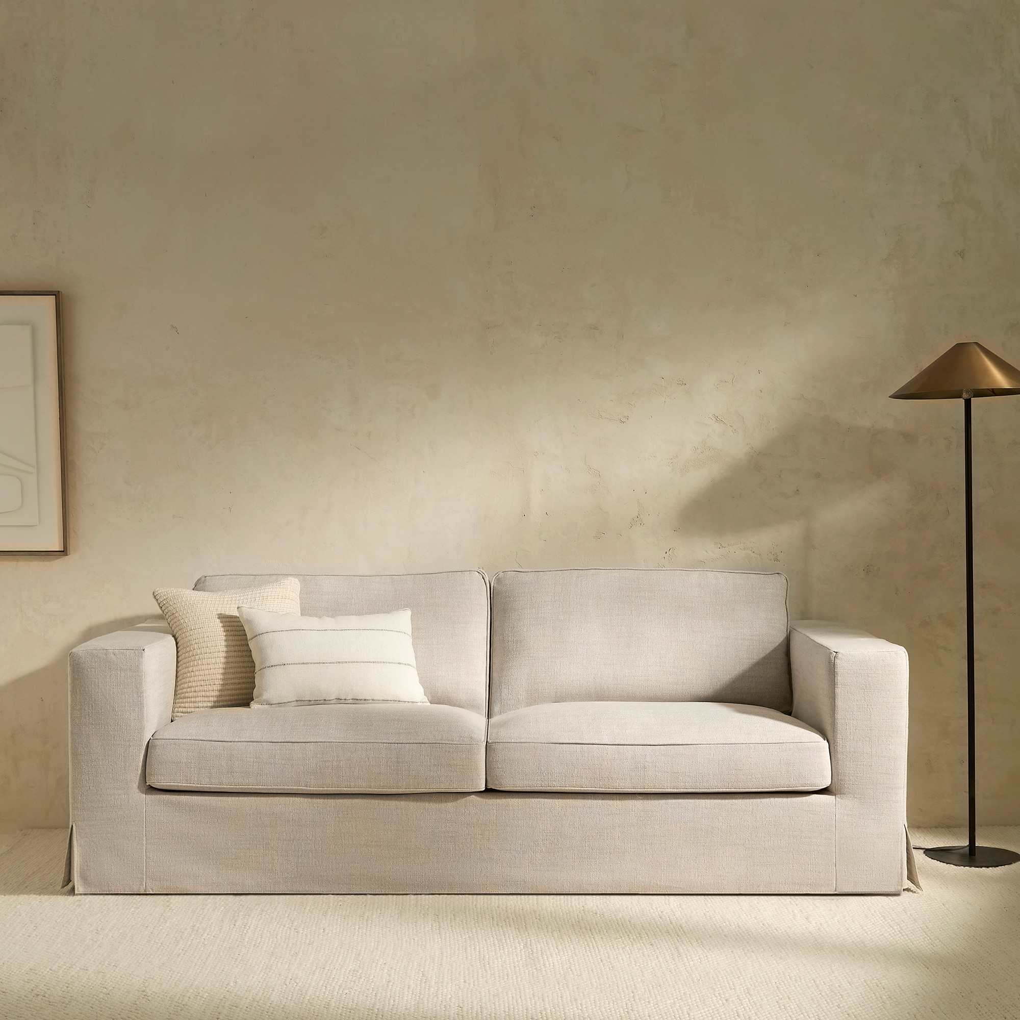 Imagem 0 de Sofá de 3 Lugares Desembainháveis em Mistura de Linho Carter