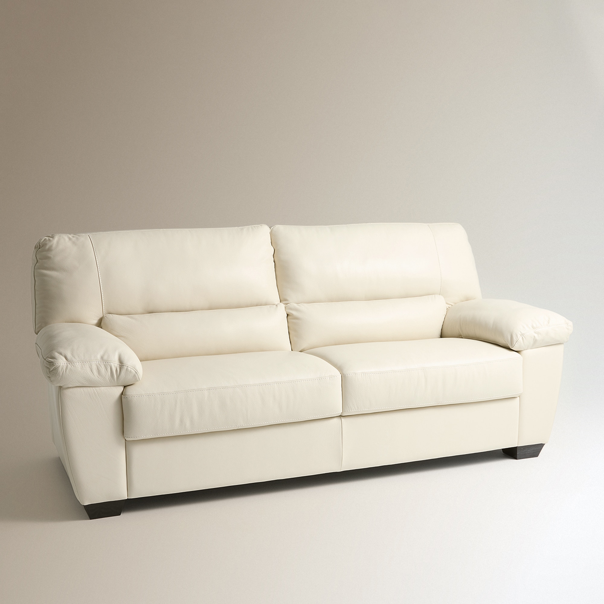 Sofá de pele de 3 lugares Vera El Corte Inglés Branco CAT A0BL-2