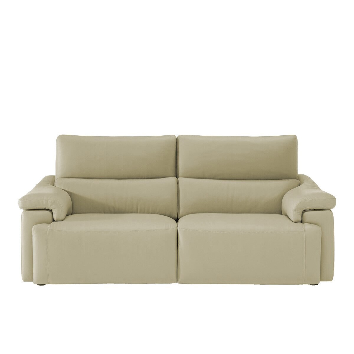 Sofá de piel de 3 plazas con 2 asientos y relax eléctrico Jefferson M46 Natuzzi Editions - Beige Beige-1