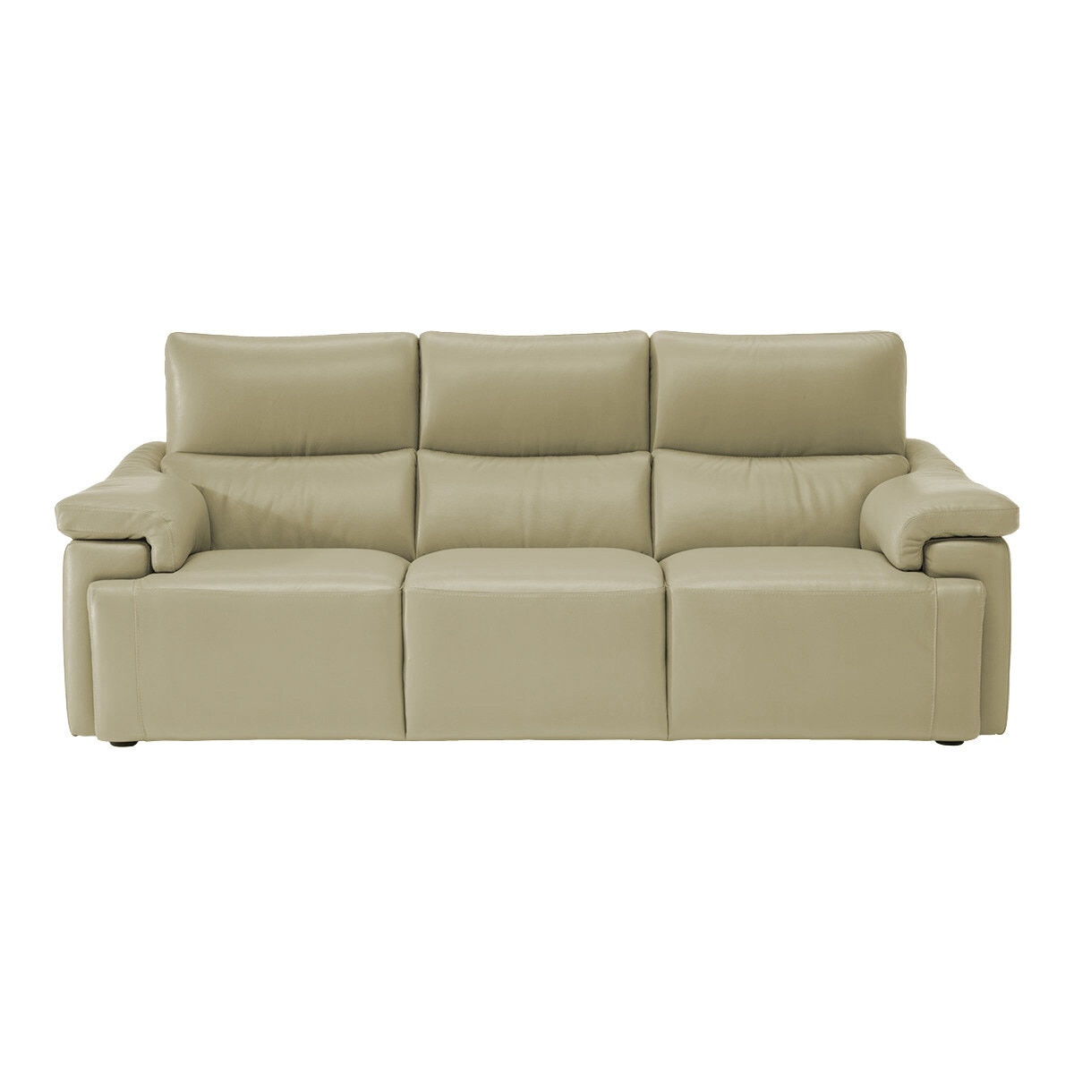 Sofá de piel de 3 plazas con 3 asientos y relax eléctrico Jefferson N55 Natuzzi Editions - Beige Beige-1