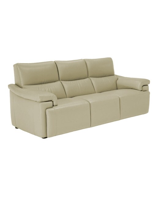 Sofá de piel de 3 plazas con 3 asientos y relax eléctrico Jefferson N55 Natuzzi Editions - Beige Beige-2