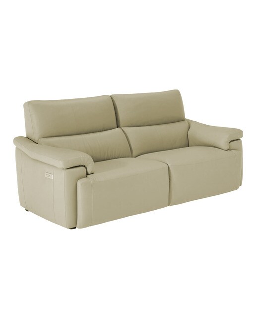 Sofá de piel de 3 plazas con 2 asientos y relax eléctrico Jefferson N46 Natuzzi Editions - Beige Beige-2