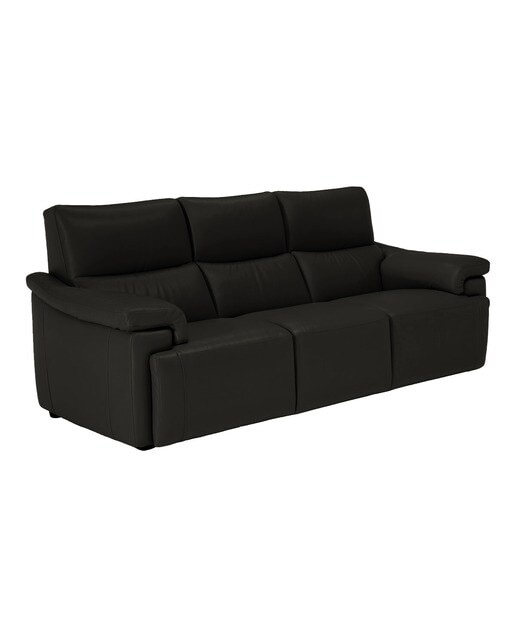 Sofá de piel de 3 plazas con 3 asientos y relax eléctrico Jefferson N55 Natuzzi Editions - Choco Choco-2