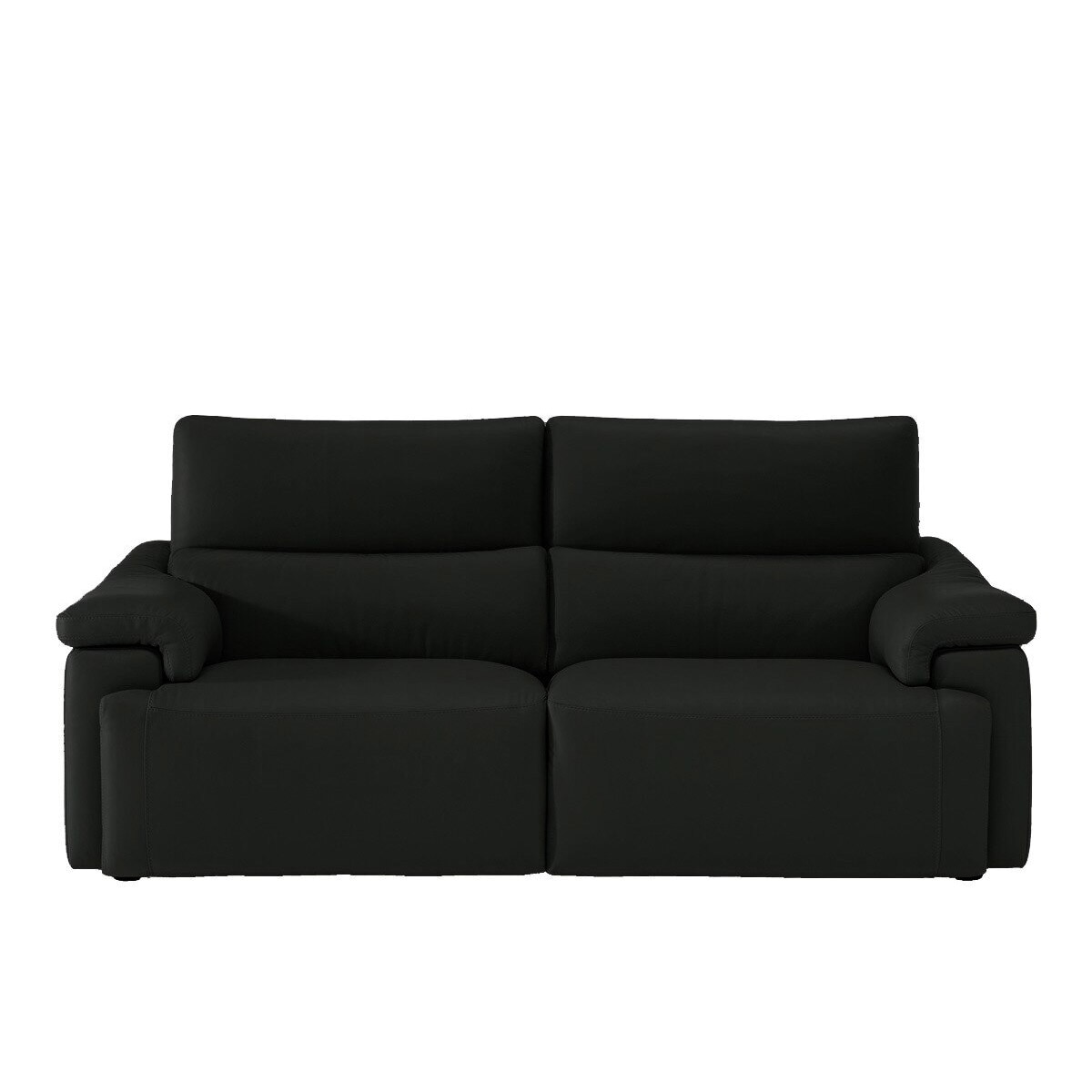 Sofá de piel de 3 plazas con 2 asientos y relax eléctrico Jefferson M46 Natuzzi Editions - Negro Negro-1
