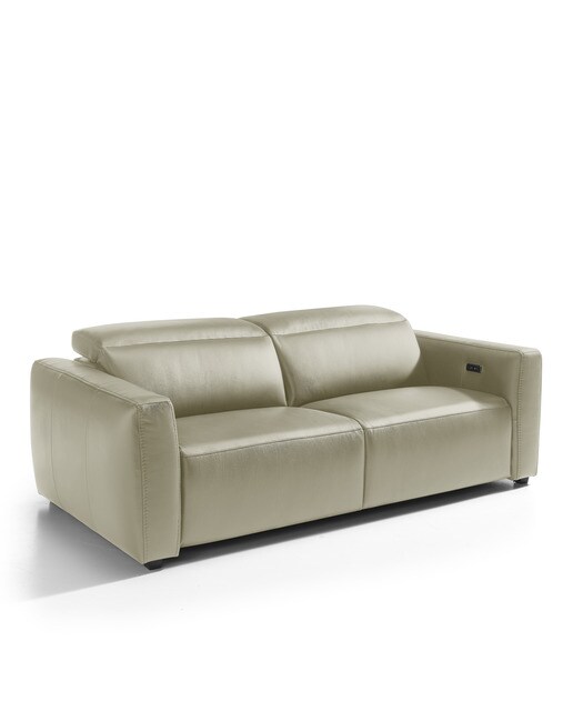 Sofá de piel de 3 plazas con 2 asientos relax eléctricos Trento El Corte Inglés - Pietra 204 cm Pietra-2