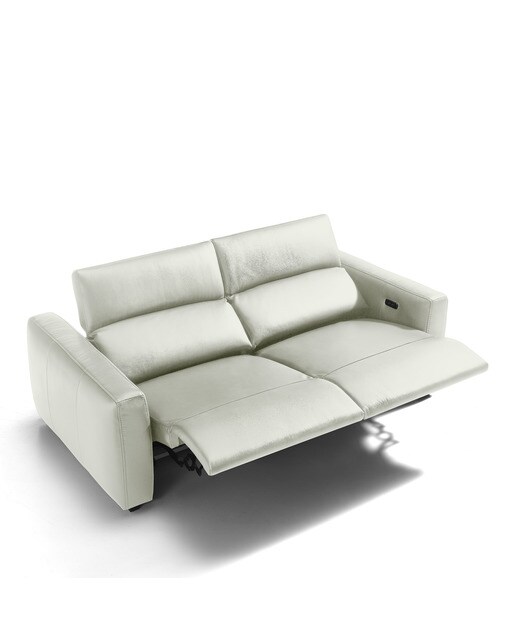 Sofá de piel de 3 plazas con 2 asientos relax eléctricos Trento El Corte Inglés - Artico 204 cm Artico-4