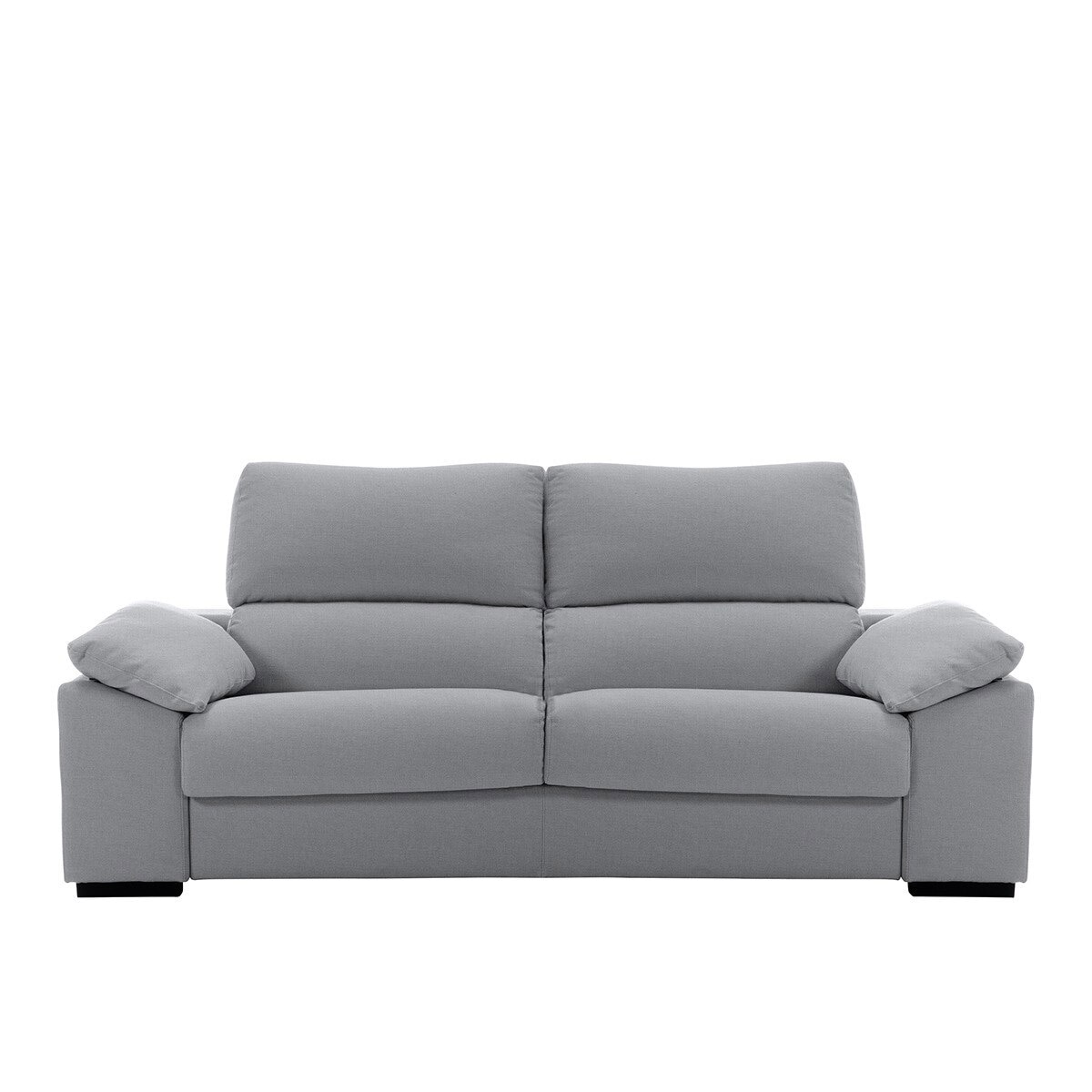 Sofá tapizado de 3 plazas con asientos deslizantes Frank El Corte Inglés.... - Gris 3 Plazas grande Gris-1