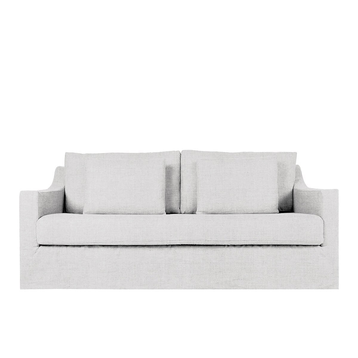 Sofá de 2 plazas desenfundable de lino Line - Marbore Blanco Marbore Blanco-1