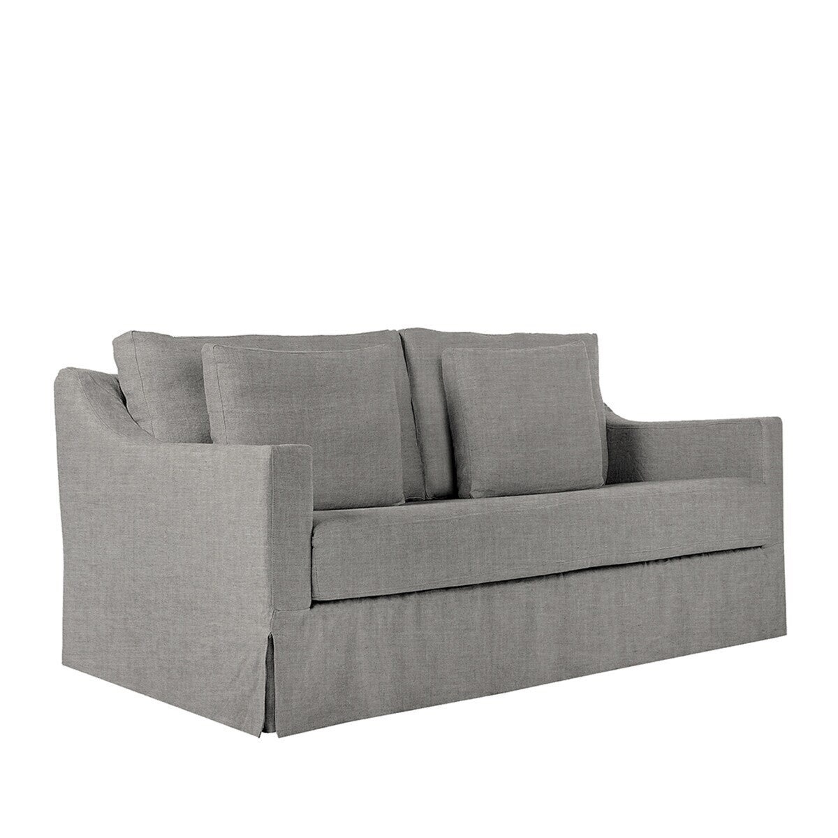 Sofá de 2 plazas desenfundable de lino Line - Marbore Blanco Marbore Blanco-2