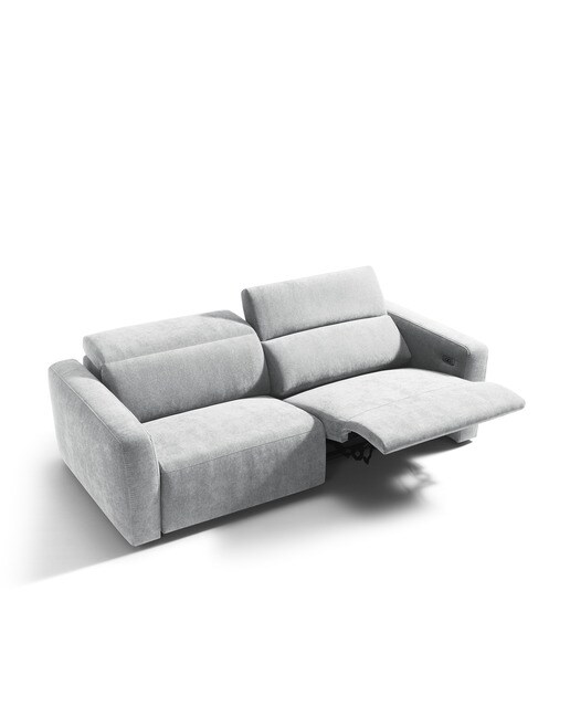 Sofá tapizado de 2 plazas con 2 asientos relax eléctricos Trento El Corte Inglés - Storm/Gris claro Storm/Gris claro-3