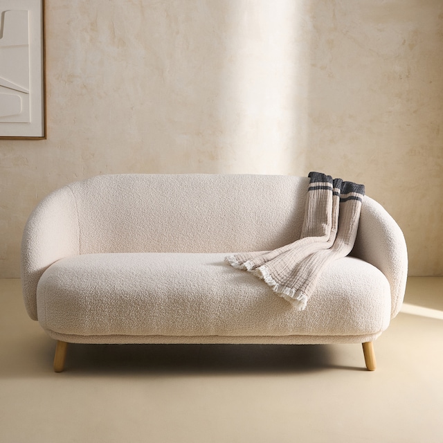 Imagem 0 de Sofá de 2 Lugares em Tecido Bouclé Alba