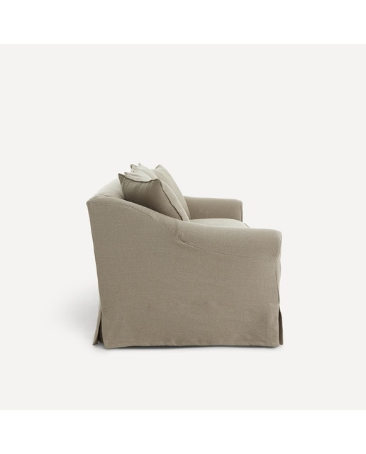 Sofá de 2 plazas desenfundable de lino Menorca El Corte Inglés - Natural 185 cm Natural-3