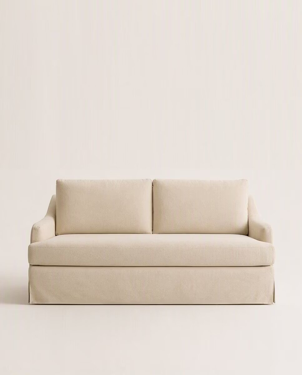 Imagen 0 de Sofá de 2 plazas desenfundable mezcla lino Devon Beige