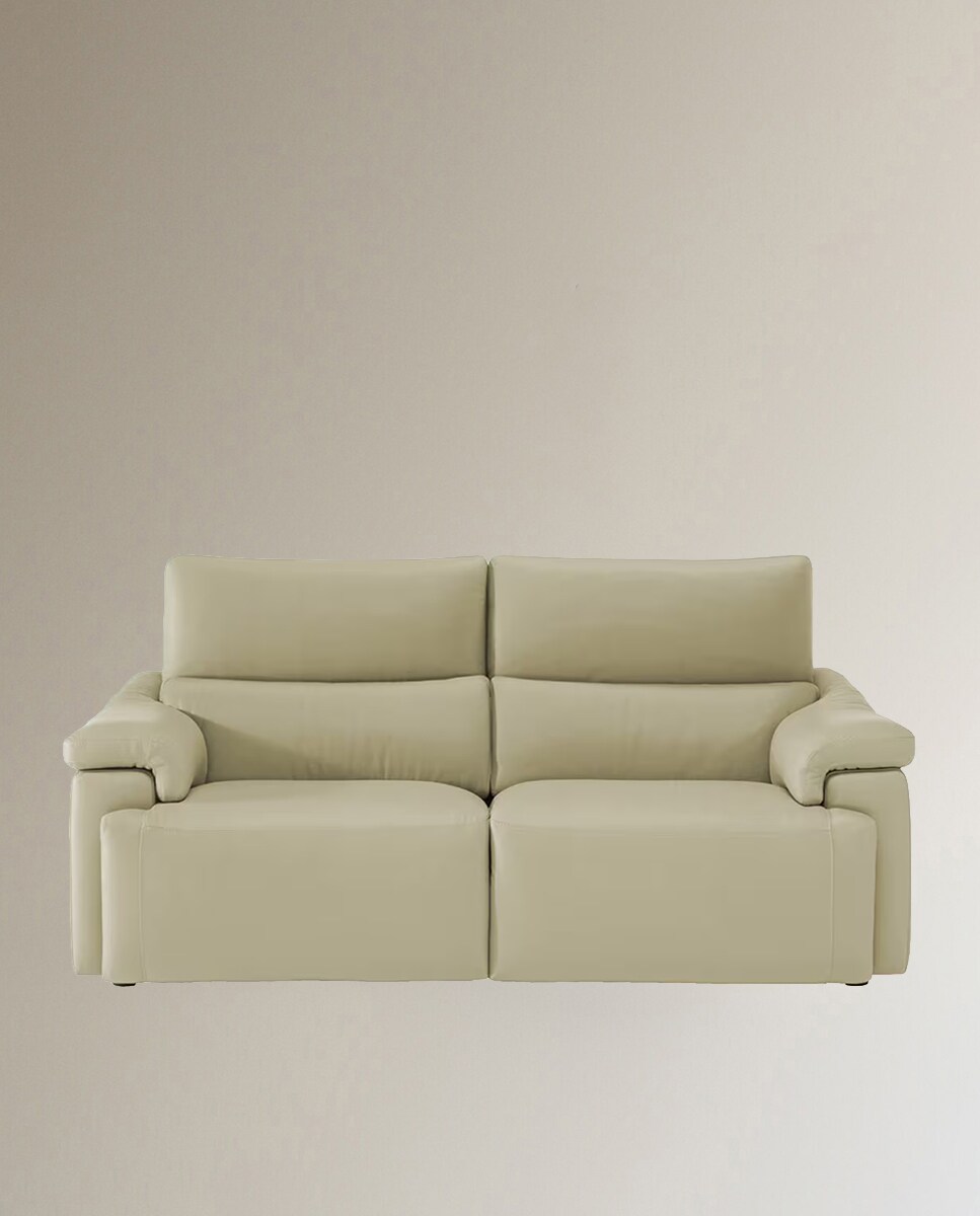 Imagen 1 de Sofá de piel de 2 plazas Jefferson Natuzzi Editions Crema