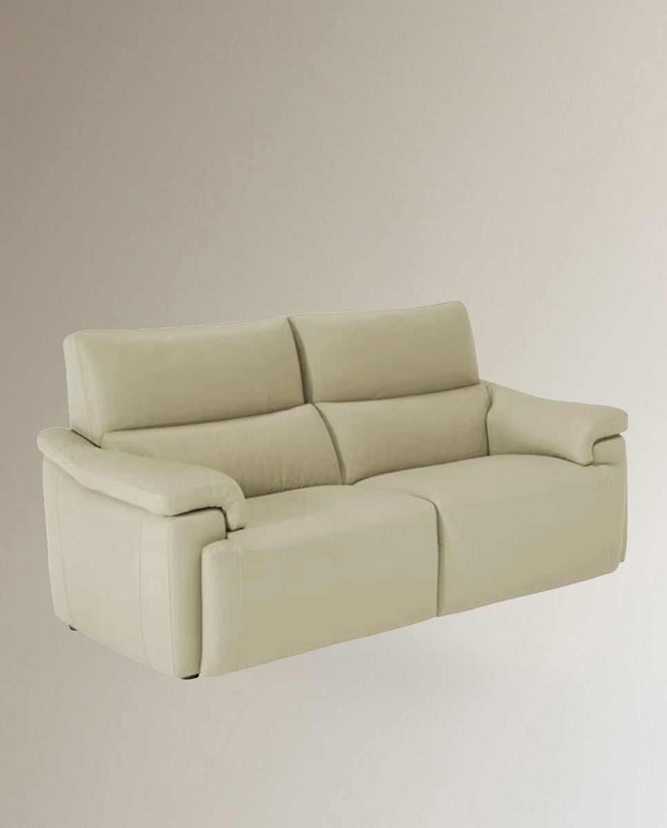 Sofá de piel de 2 plazas Jefferson Natuzzi Editions - Beige Beige-2