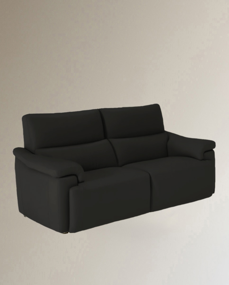 Imagen 2 de Sofá de piel de 2 plazas Jefferson Natuzzi Editions - Acero Acero