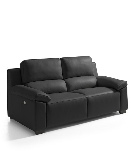 Imagen 2 de Sofá de piel de 2 plazas con 2 asientos relax eléctricos Bolzano El Corte Inglés - Negro Negro