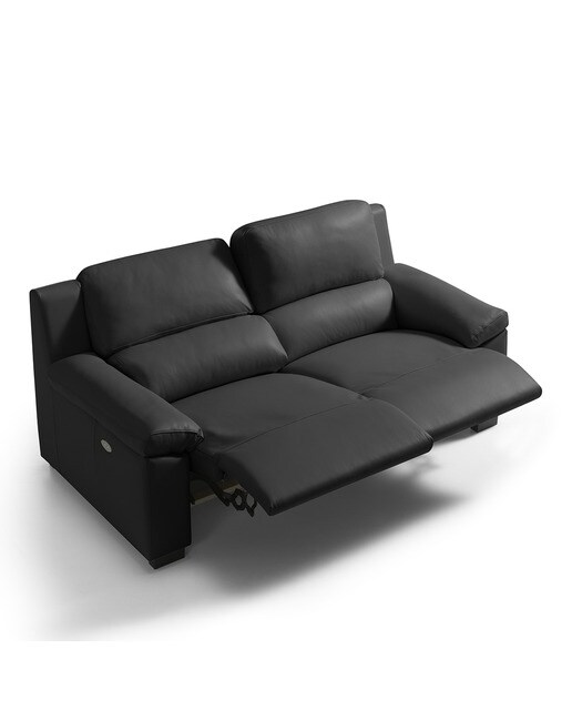 Imagen 4 de Sofá de piel de 2 plazas con 2 asientos relax eléctricos Bolzano El Corte Inglés - Negro Negro