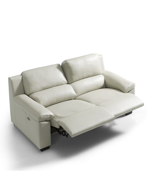 Imagen 4 de Sofá de piel de 2 plazas con 2 asientos relax eléctricos Bolzano El Corte Inglés - Blanco Blanco