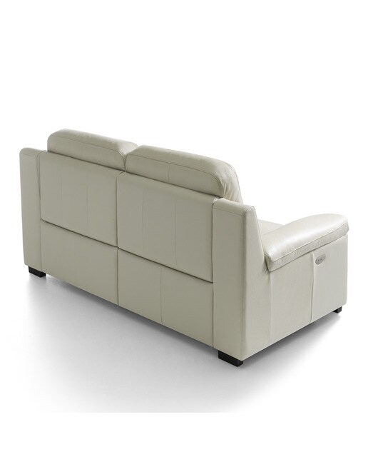 Imagen 5 de Sofá de piel de 2 plazas con 2 asientos relax eléctricos Bolzano El Corte Inglés - Blanco Blanco