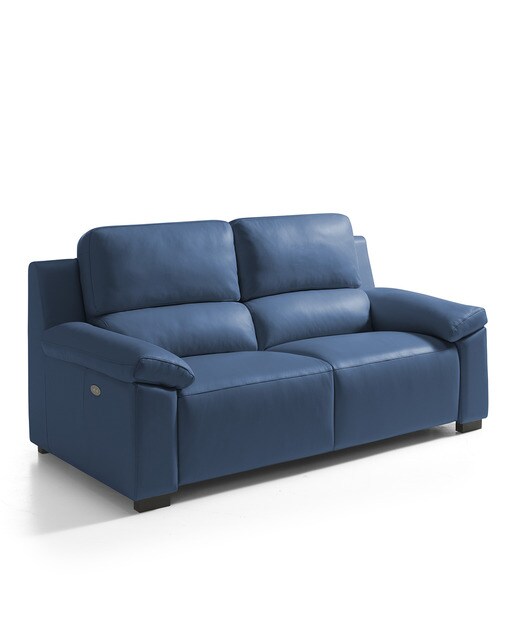 Imagen 2 de Sofá de piel de 2 plazas con 2 asientos relax eléctricos Bolzano El Corte Inglés - Azul Azul